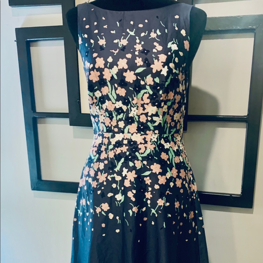 Loft Sz 2 Blue Pink iconic cocktail dress👗👒